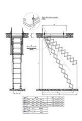 Pulse aqu para ver esquema escalera escamoteable Aluminio Pared