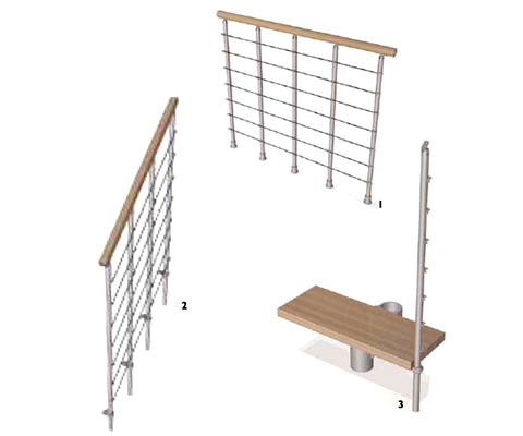 Escalera rampa en kit modelo Komoda - accesorios disponibles