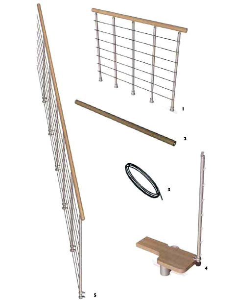 Escalera rampa en kit modelo KYA - Artculos adicionales disponibles