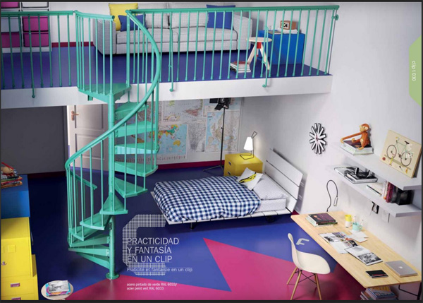 Escalera Caracol Modular serie Klio