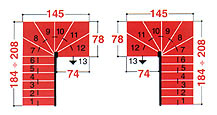 Escalera rampa en kit modelo Kompact - ejemplo de configuracin